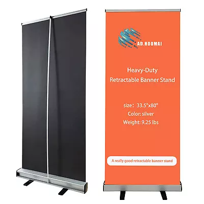Heavy-Duty Retractable Roll Up Banner Stand Display  Promotion Sign • $47.89