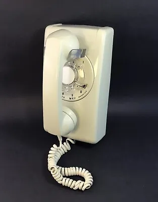 Vintage Stromberg-Carlson Rotary Dial Wall Telephone Made USA Beautiful Beige • $50