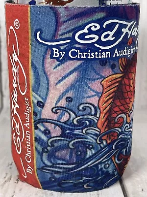 Ed Hardy Sleeve Tattoo Koi Fish Can Cooler Neoprene Koozie Christian Audigier • $10