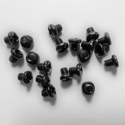 Qty 20 M3x3 3mm Round Pan Head Phillips Machine Screws Black Zinc 20x Pack • £3.95