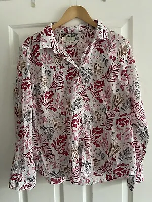 £5 • Buy Seasalt Larissa Shirt Cotton Floral -size 16 Button Front Lightweight