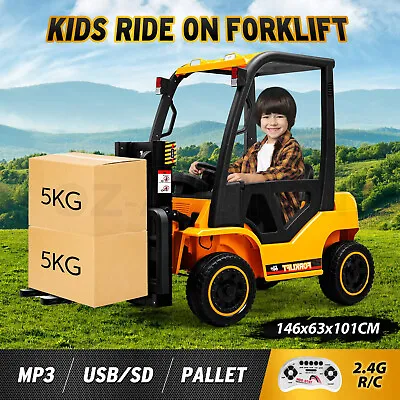 Kids Electric Forklift RC Car Ride On Toy Vehicle Off Road Truck 12V Battery • $319.95