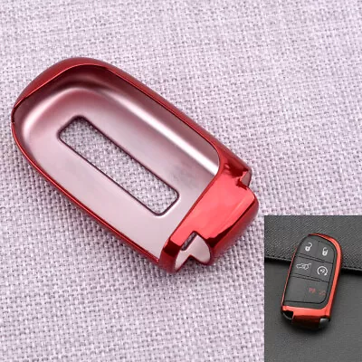 TPU Key Cover Case Fob Fit For Jeep Compass Dodge Charger Journey Fiat 500X • $17.58