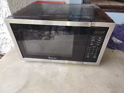 Magic Chef 0.9 Cu. Ft. Countertop Microwave Stainless Steel Gray Cavity HMM990ST • $60