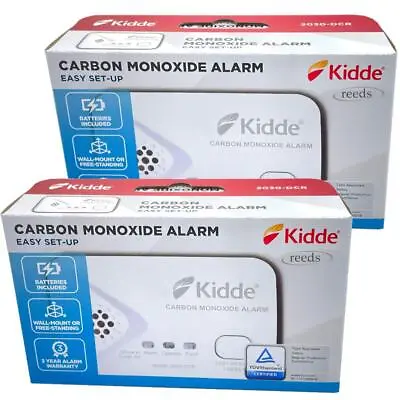 Kidde 2030 DCR Carbon Monoxide Detector CO Alarm Kidde Pack Of 2 • £27.99