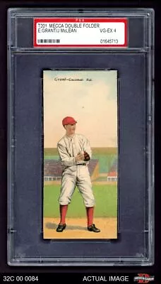 1911 T201 Mecca Eddie Grant / Larry McLean Reds PSA 4 - VG/EX • $315