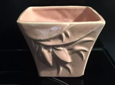 McCoy USA 4  Peach Pink Lily Bud Vintage Planter Vase • $15