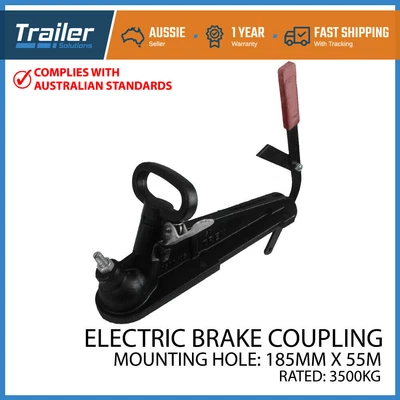 $72.99 • Buy Electric Coupling Hitch Bracket Black 50mm 3500kg Rated Trailer Caravan Boat