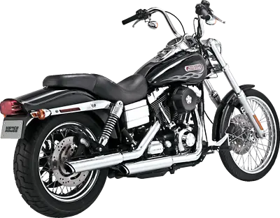 Vance & Hines Twin Slash 3  Chrome Slip On Mufflers 1991-2009 Harley Dyna FXD • $449.99