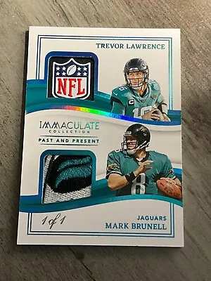 2023 Panini Immaculate Past And Present Trevor Lawrence/ M. Brunell Platinum 1/1 • $117.50