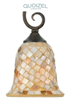 Quoizel Monterey Mosaic 1 Light Mini Pendant With Pen Shell Mosaic Shade • $20