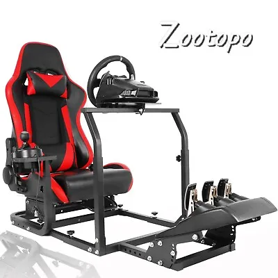 Zootopo Racing Simulator Cockpit With Racing Seat Fit For Logitech G923 G29 G920 • $270