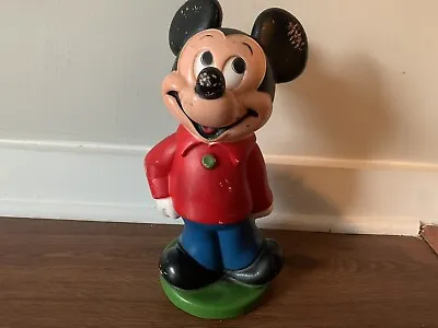 Vintage 70’s Walt DisneyMickey Mouse ClubPlay Pal 11” Plastic Coin Piggy Bank • $0.99