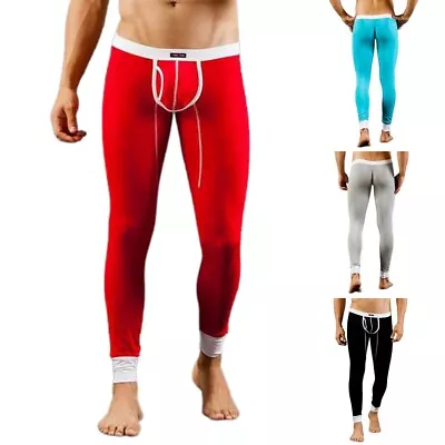 Leggings For Men Men Pants Autumn Big Pouch Breathable Tight Trousers Underwear • £9.66