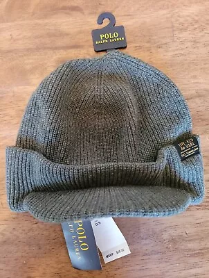 Polo Ralph Lauren Headgear Type-KZ9 Air-USRL Visor Beanie Hat Green Mens O/S New • $40