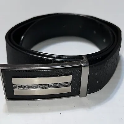 Vintage GIANNI VERSACE Black SIlver Belt Size 110/44 DBX Made In Italy U0031 • $124.99