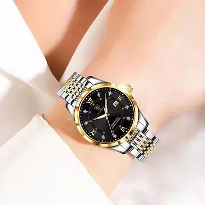 2023Fashion Women Top Gold Waterproof High Quality Stainless Steel Luxury Watch • $27.14