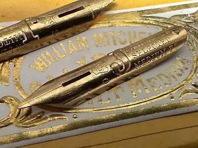 Rare 1800s Sealed Box Of  12 William Mitchell  J Gilt M Vintage Dip  Pen Nibs • $44