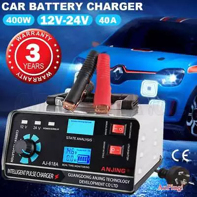 400W 40A 12/24V Automatic Car Battery Charger Smart Pulse Repair Boat Trickle AU • $46.75