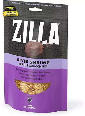 Reptile Food Munchies River Shrimp For Turtles Salamanders Axolotls And Large • $16.51