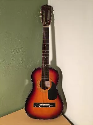 Vintage Harmony Sunburst Parlor Acoustic Guitar • $89.95