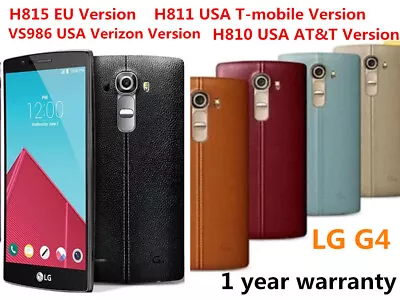 LG G4 VS986 H810 H815 32GB  16.0MP 4G LTE Unlocked Android Smartphone New Sealed • $67.88