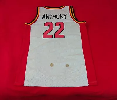 CARMELO ANTHONY #22 OAK HILL HIGH SCHOOL 2002 TAG+JUMPMAN Swingman Jersey Sewn L • $85