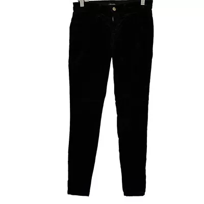 J Brand Super Skinny Black Velveteen Pants Size 28 485T635 • $85