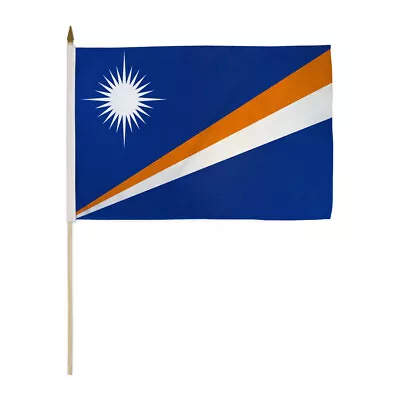 1 Dozen Marshall Islands Stick Flag 12x18in Handheld Marshallese Flag • $26.95