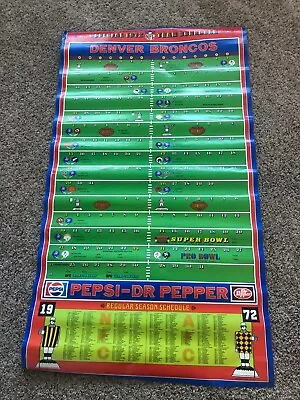 $29.95 • Buy Vintage Denver Broncos 1972 Team / League Schedule Poster