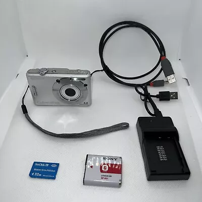 Sony Cybershot DSC-W30 6.0MP Digital Camera Carl Zeis Tested + Accessories • $93.38
