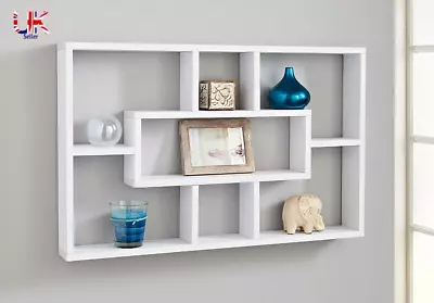 Stylish And Attractive Space Saving Multi-Compartment Wall Shelf Storage - White • £19.80