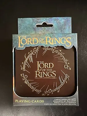 Lord Of The Rings Playing Cards Deck Tin Paladone Middle Earth Characters NEW • £14.47