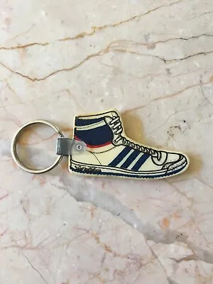 $42.25 • Buy Vtg Rare 70s 80s Adidas Hi-Top Sneakers Keychain Fob Top Ten Basketball Shoes