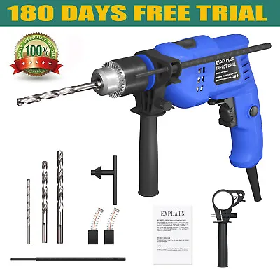 Hammer Drill Powerful Variable Speed Industrial Electric Corded Drill 1050w 220v • £17.30