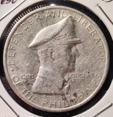 1947 S Philippines General Douglas MacArthur 80% Silver • $50