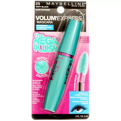 Maybelline Volum' Express The Mega Plush Waterproof Mascara Very Black 275 ... • $12.77