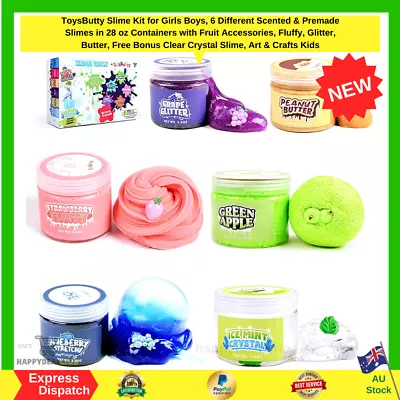 $32.59 • Buy Slime Kit For Girls Boys, 6 Different Scented & Premade Slimes In 28oz Container