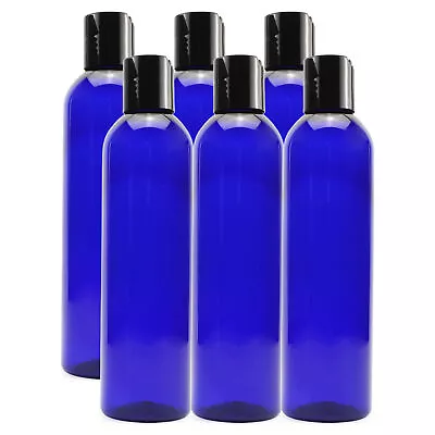 Plastic Squeeze Bottles W/Disc Top Flip Cap Bulk 8oz 6pk Blue; BPA-Free • $10.99