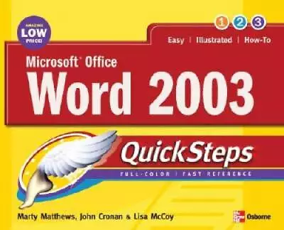 Microsoft Office Word 2003 QuickSteps - Paperback By Martin S Matthews - GOOD • $4.49