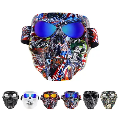 Motocross Goggles Skull Face Mask Shield Motorcycle ATV Eyewear Gafas Motoristas • $18.99