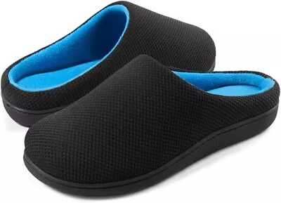 Men's House Shoes Comfy Casual Slippers Memory Foam Mule Indoor Slip On Size • $13.99