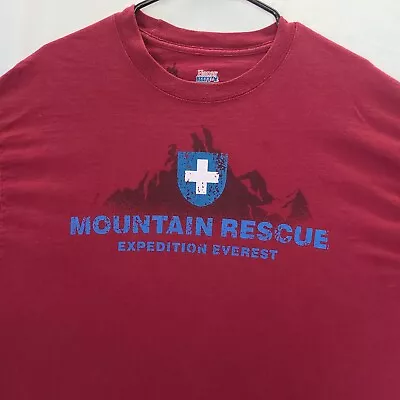 Disney Parks T Shirt Mountain Rescue Expedition Everest Men’s Sz XL 44  Red • $15.99