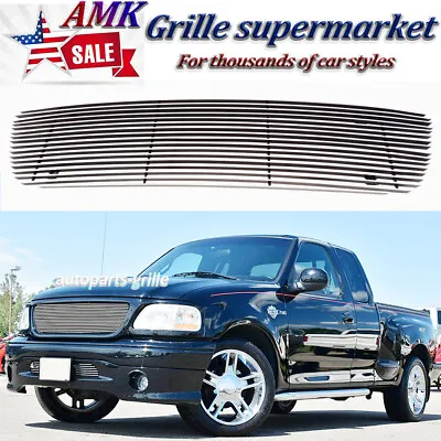 For 99-04 Ford F150/Lightning/Harley Davidson Upper Billet Grille Grill Chrome • $77.86