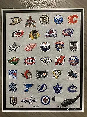 NHL Logo Sticker Sheet All Teams Stickers Official Licensed NEW • $3.62