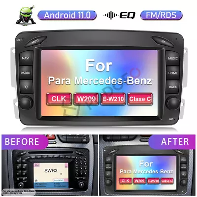 7  Android 13 Car GPS Stereo Radio RDS For Mercedes-Benz A/C/CLK-Class W203 W209 • $119.99