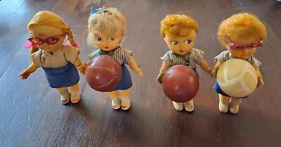 VINTAGE 4  Small 5  Dolls Japan  Ball Players Referees • $25