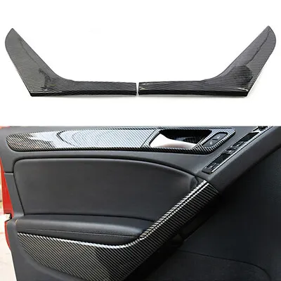 Fits VW Golf MK6 2009-2013 Pair Carbon Fiber Interior Door Armrest Cover Trim • $34.67