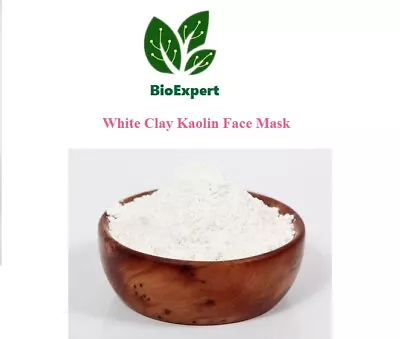 Organic White Clay Kaolin Face Mask Fine Powder Face Body Hair All Skin Type • £7.98