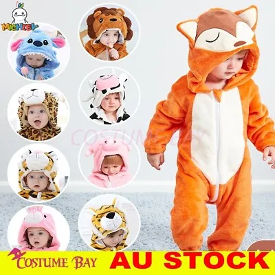 Toddler Baby Onesie Kigurumi Pyjamas Jumpsuit Rompers Animal Cosplay Costume AU • $26.95